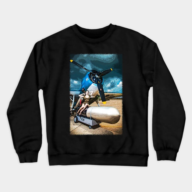 Torpedo Girl Crewneck Sweatshirt by HARKO DESIGN